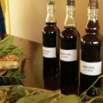 Herbal Demonstration ayurvedic Oils on the buffet
