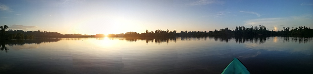 Sri Lanka See mit Sonnenaufgang Panorama 
