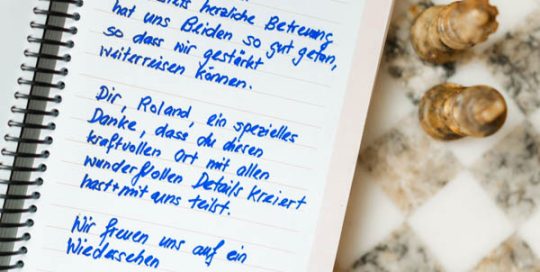 Bewertung im Gästebuch der Villa